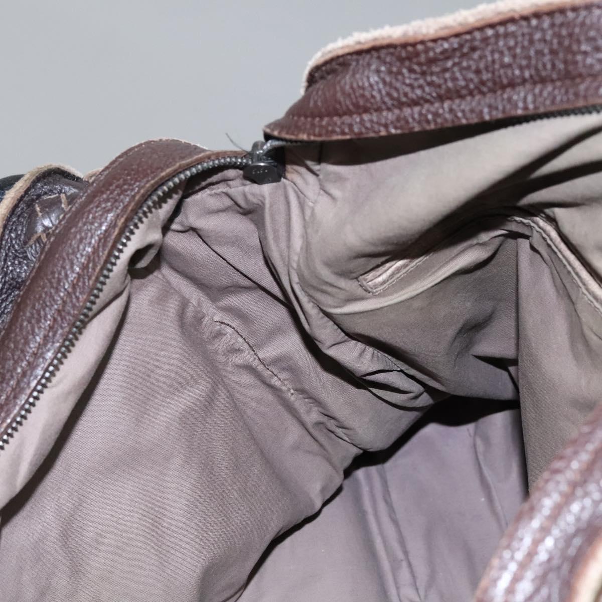 BOTTEGA VENETA Business Bag Leather 2way Beige Auth fm4481