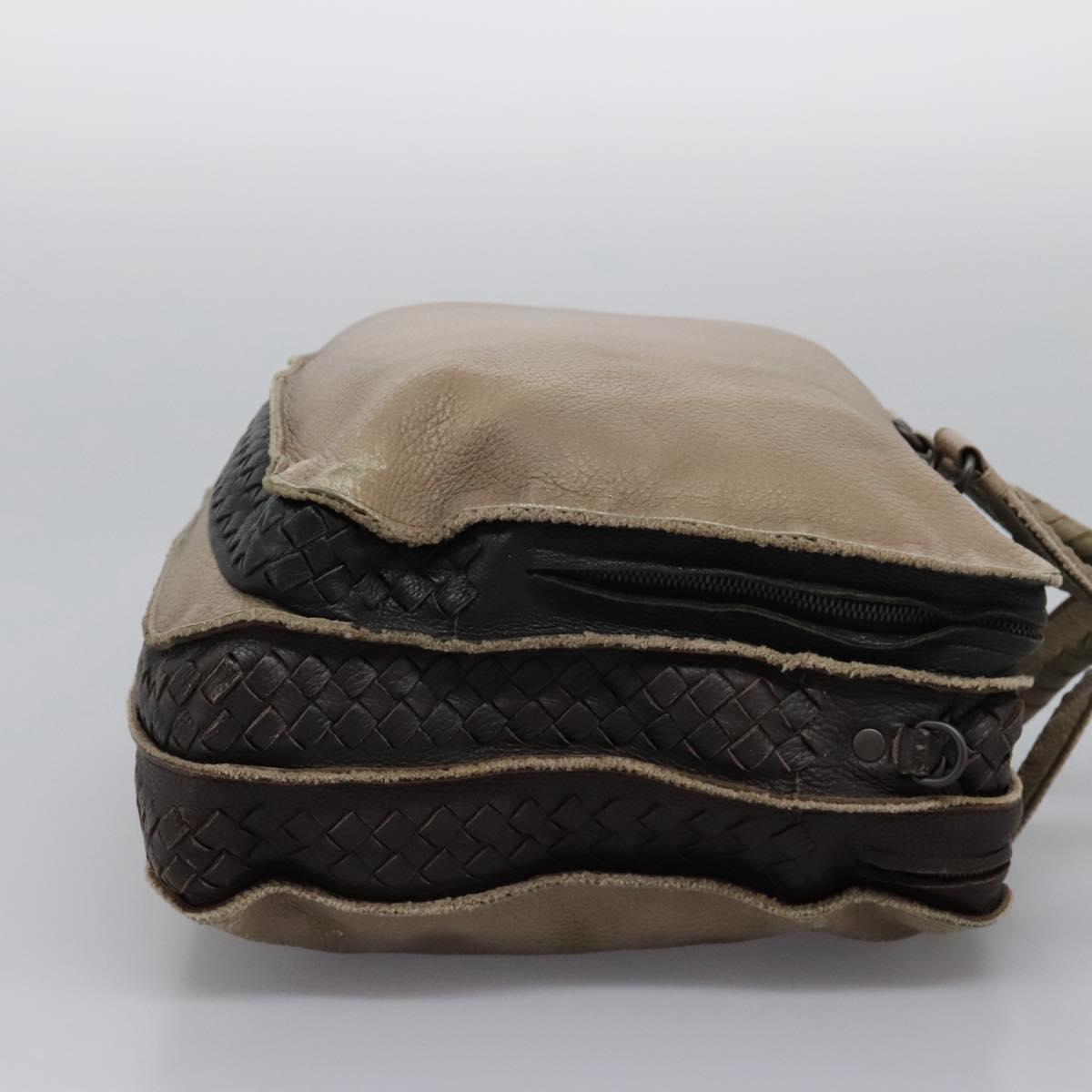 BOTTEGA VENETA Business Bag Leather 2way Beige Auth fm4481