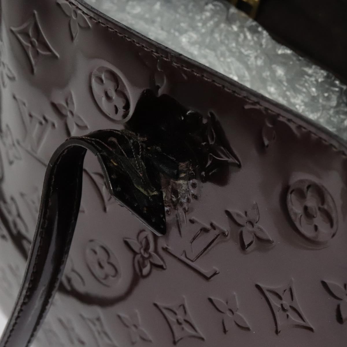 LOUIS VUITTON Monogram Vernis Wilshire MM Bag Rouge Favist M91646 LV Auth fm4498