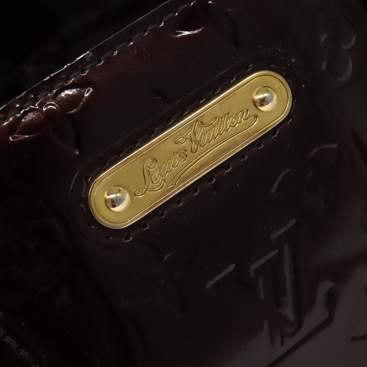 LOUIS VUITTON Monogram Vernis Wilshire MM Bag Rouge Favist M91646 LV Auth fm4498