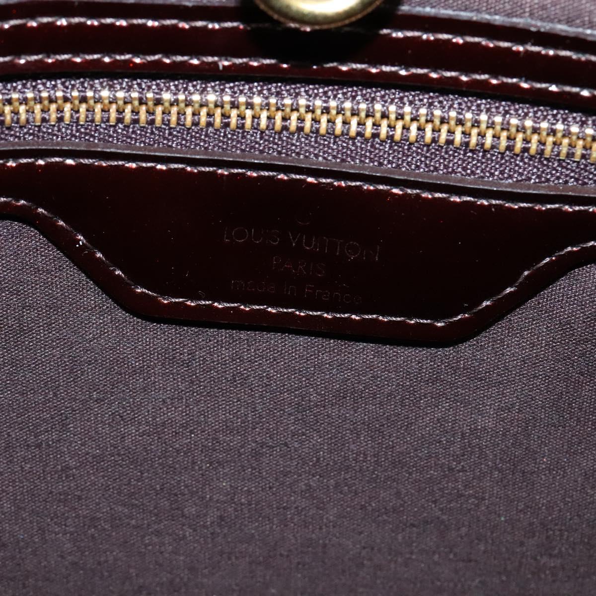 LOUIS VUITTON Monogram Vernis Wilshire MM Bag Rouge Favist M91646 LV Auth fm4498