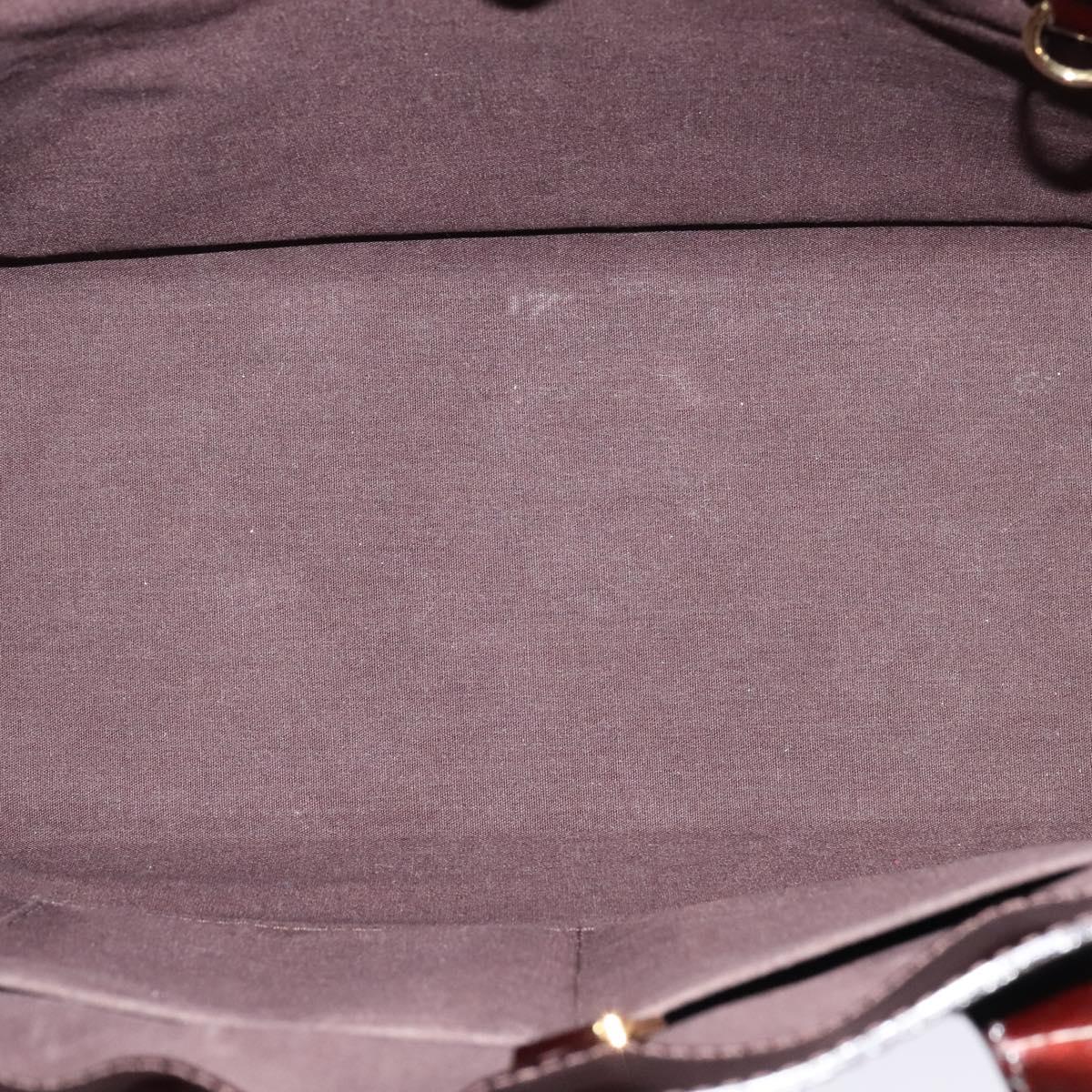 LOUIS VUITTON Monogram Vernis Wilshire MM Bag Rouge Favist M91646 LV Auth fm4498