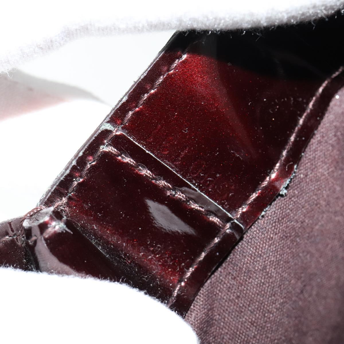 LOUIS VUITTON Monogram Vernis Wilshire MM Bag Rouge Favist M91646 LV Auth fm4498