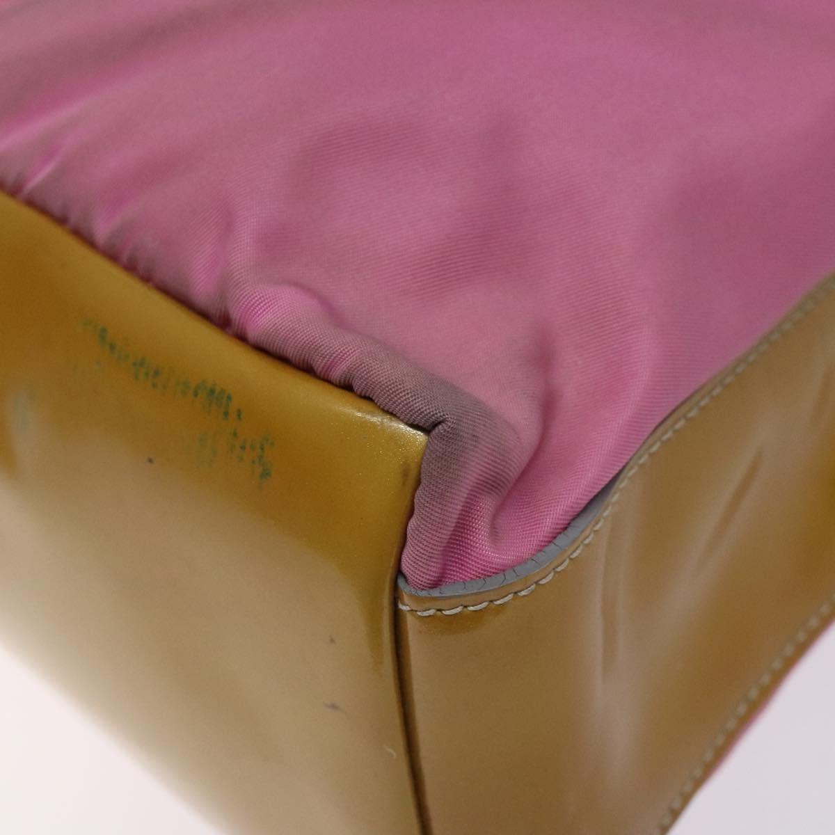 PRADA Shoulder Bag Nylon Pink Silver Auth fm4561