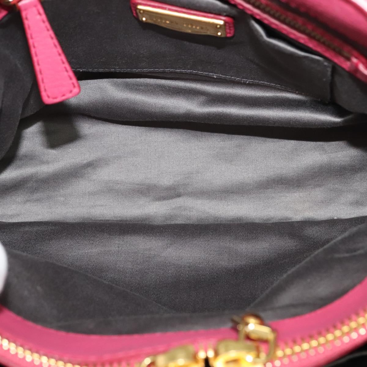Miu Miu Vittello Caribbean Hand Bag Leather 2way Pink Gold Auth fm4567