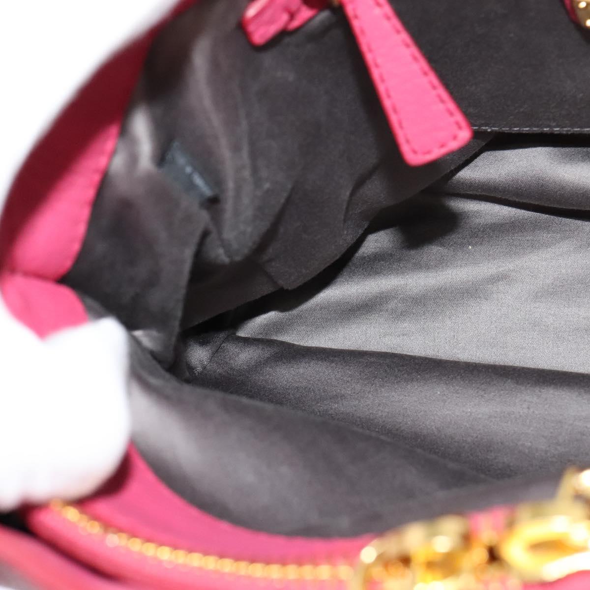 Miu Miu Vittello Caribbean Hand Bag Leather 2way Pink Gold Auth fm4567