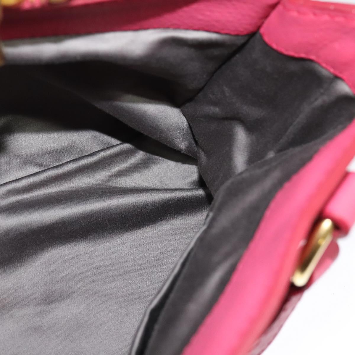 Miu Miu Vittello Caribbean Hand Bag Leather 2way Pink Gold Auth fm4567