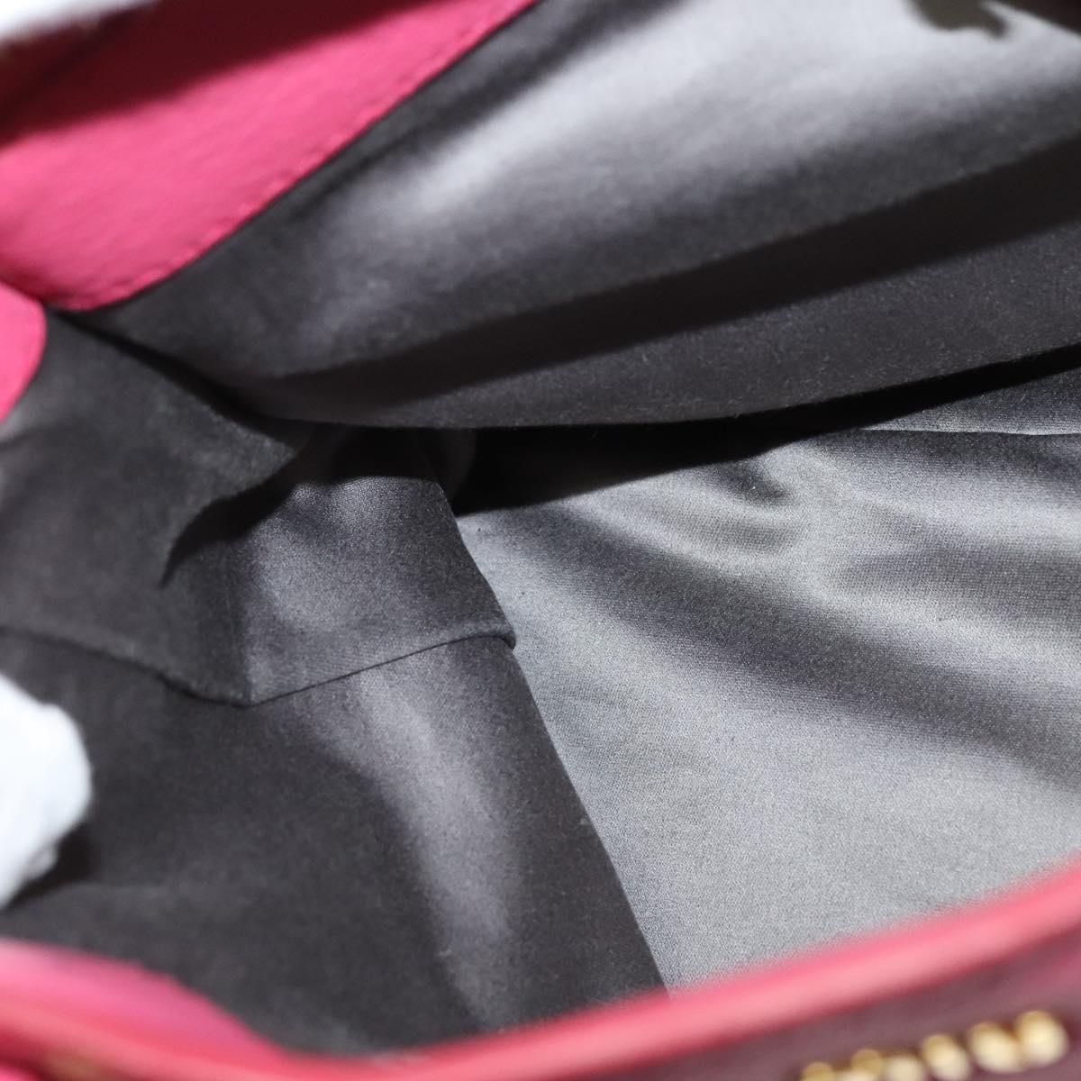 Miu Miu Vittello Caribbean Hand Bag Leather 2way Pink Gold Auth fm4567