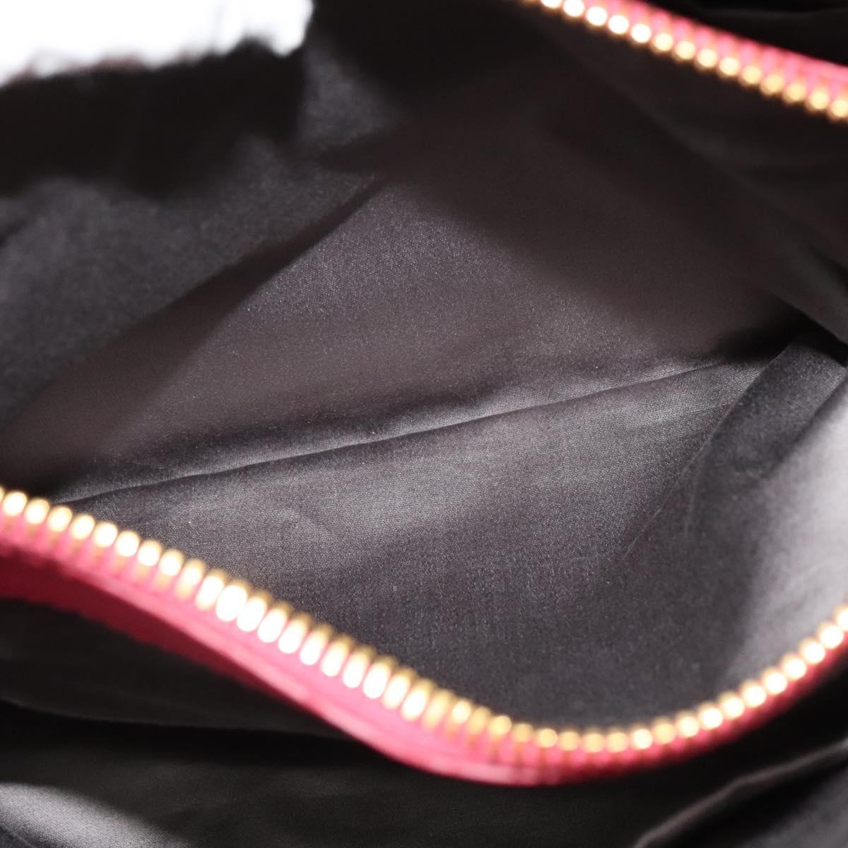 Miu Miu Vittello Caribbean Hand Bag Leather 2way Pink Gold Auth fm4567