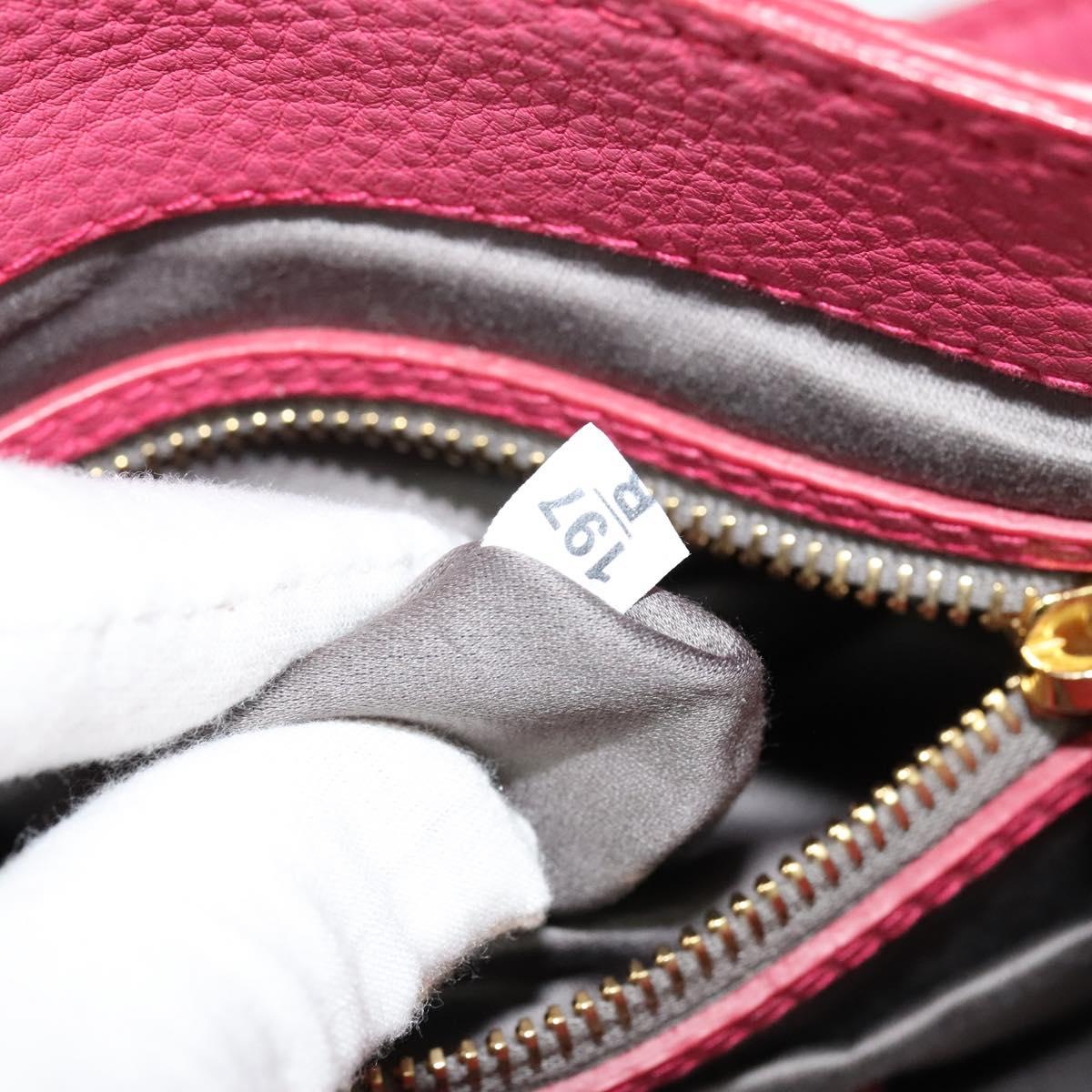 Miu Miu Vittello Caribbean Hand Bag Leather 2way Pink Gold Auth fm4567