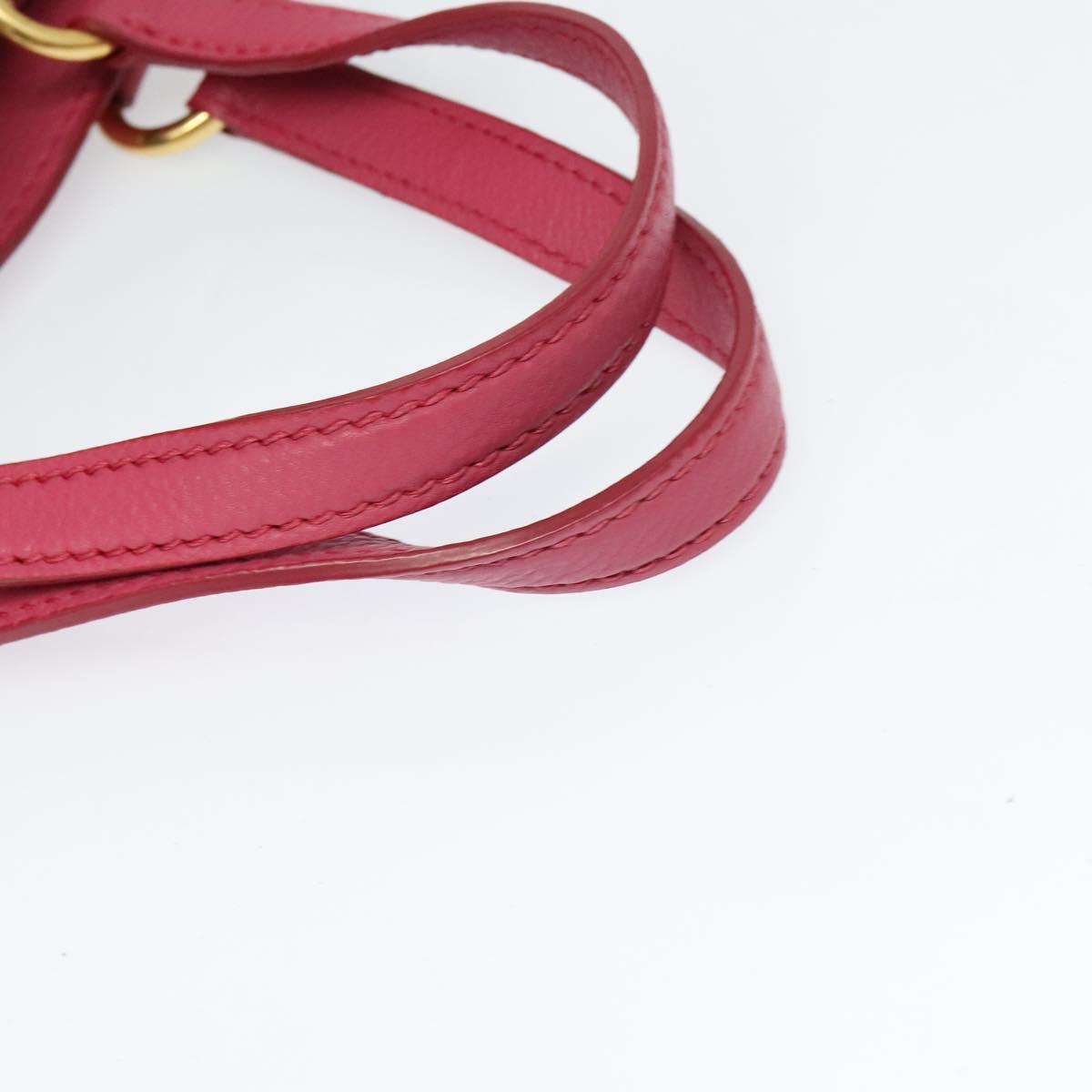 Miu Miu Vittello Caribbean Hand Bag Leather 2way Pink Gold Auth fm4567