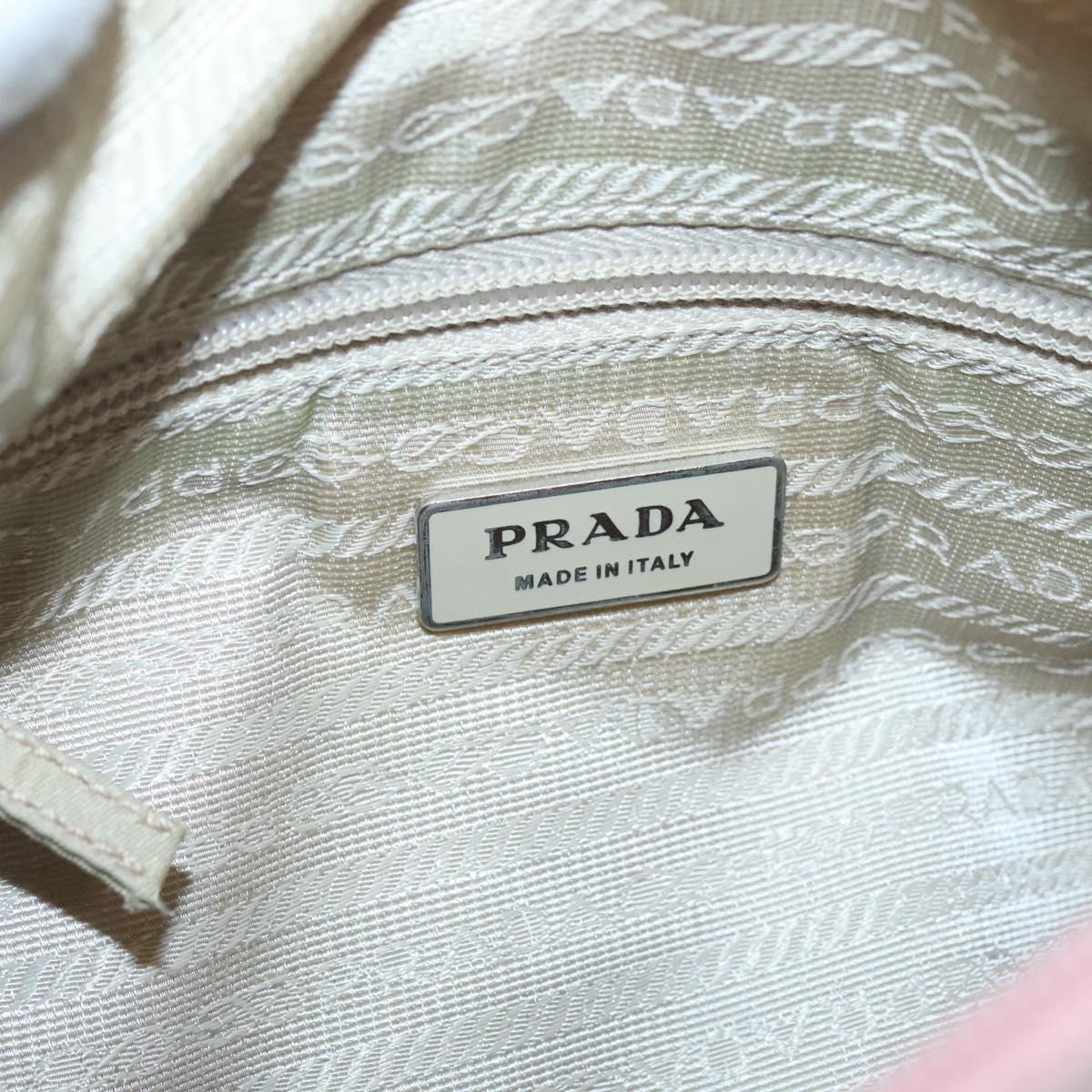 PRADA Shoulder Bag Nylon Pink Silver Auth fm4604
