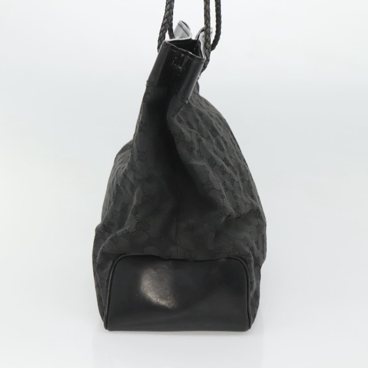 GUCCI GG Canvas Shoulder Bag Black 109141 Auth fm4617