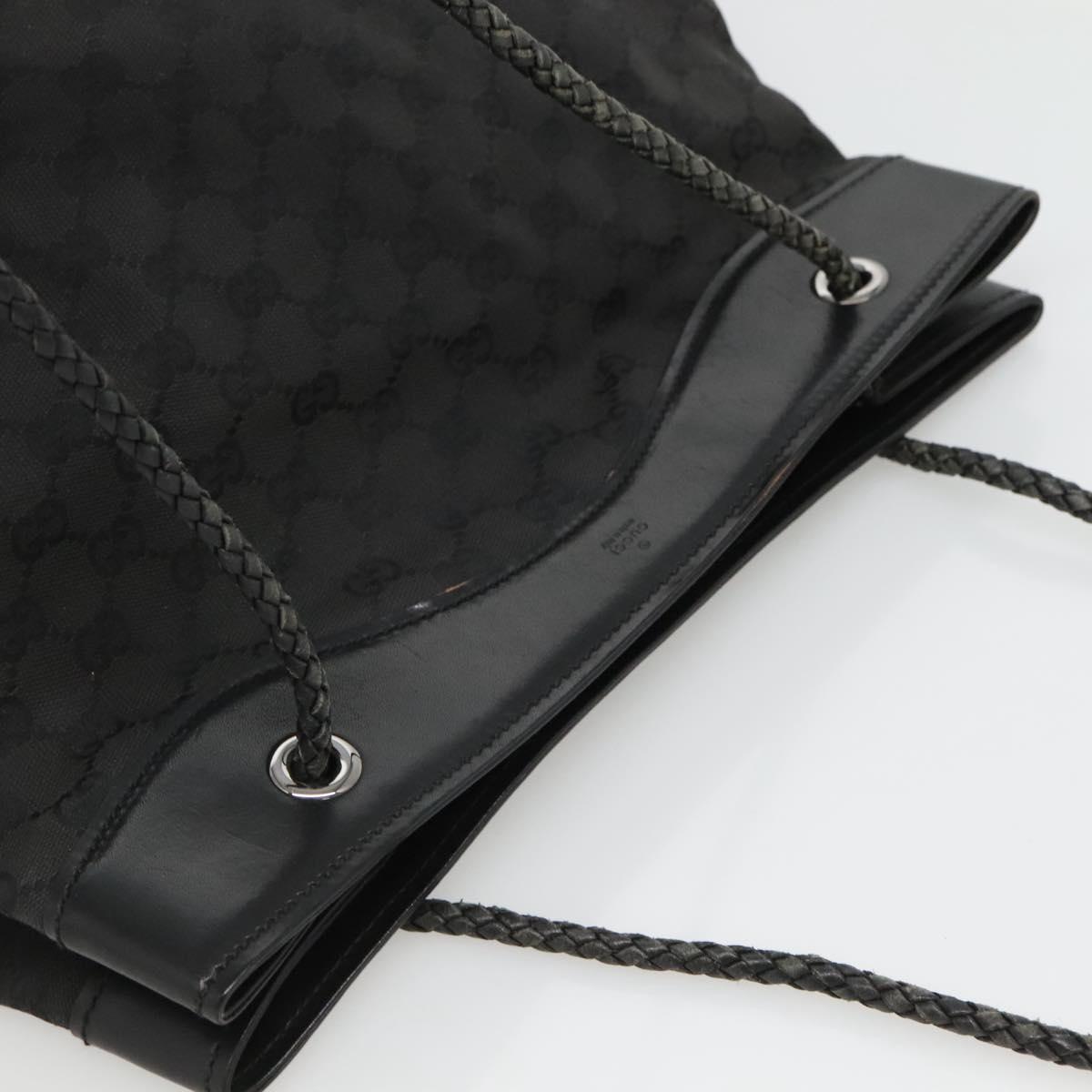 GUCCI GG Canvas Shoulder Bag Black 109141 Auth fm4617