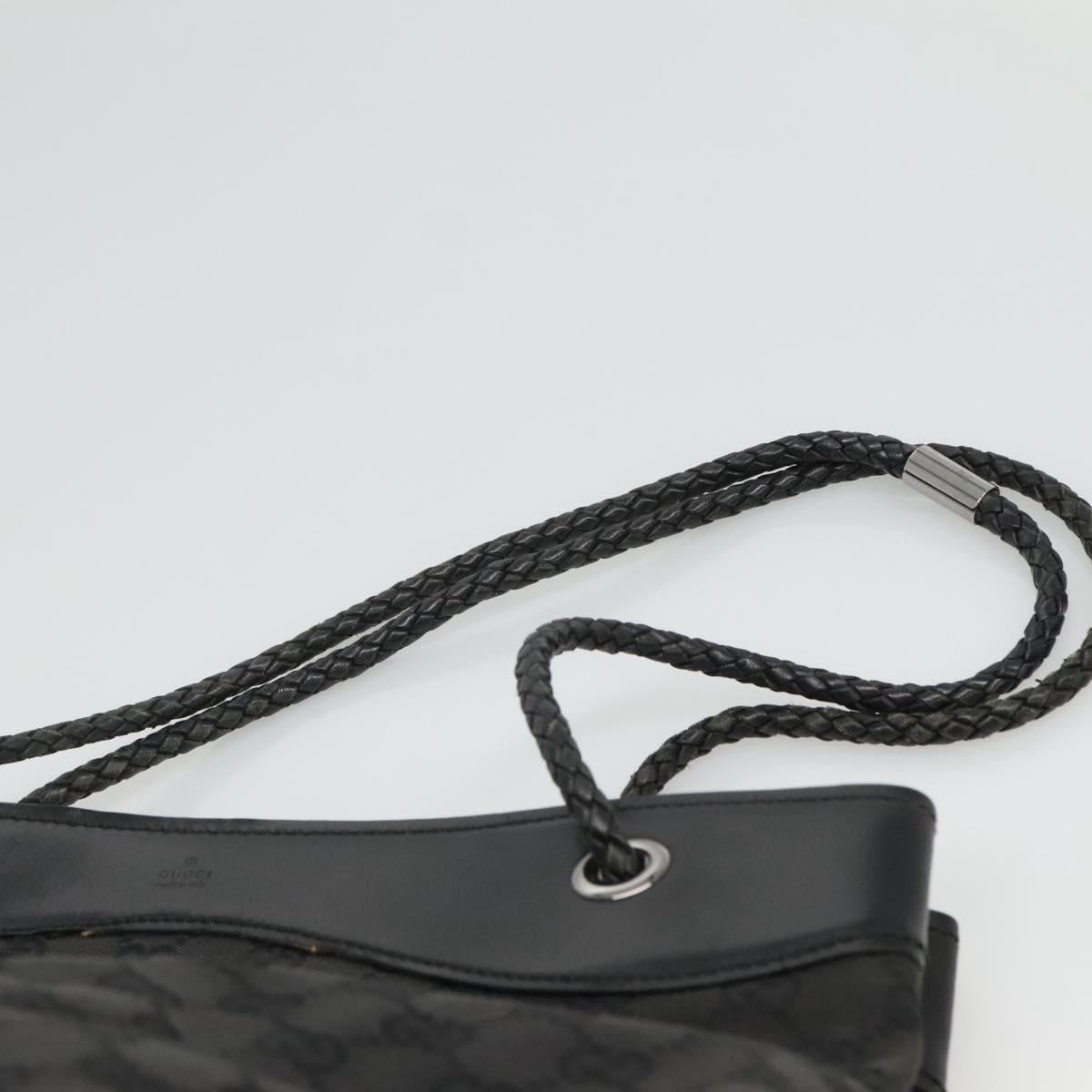 GUCCI GG Canvas Shoulder Bag Black 109141 Auth fm4617