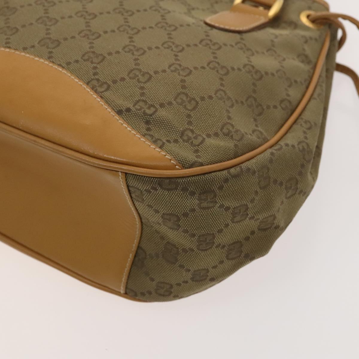 GUCCI GG Canvas Hand Bag 2way Beige Gold 000 3444 0282 Auth fm4624
