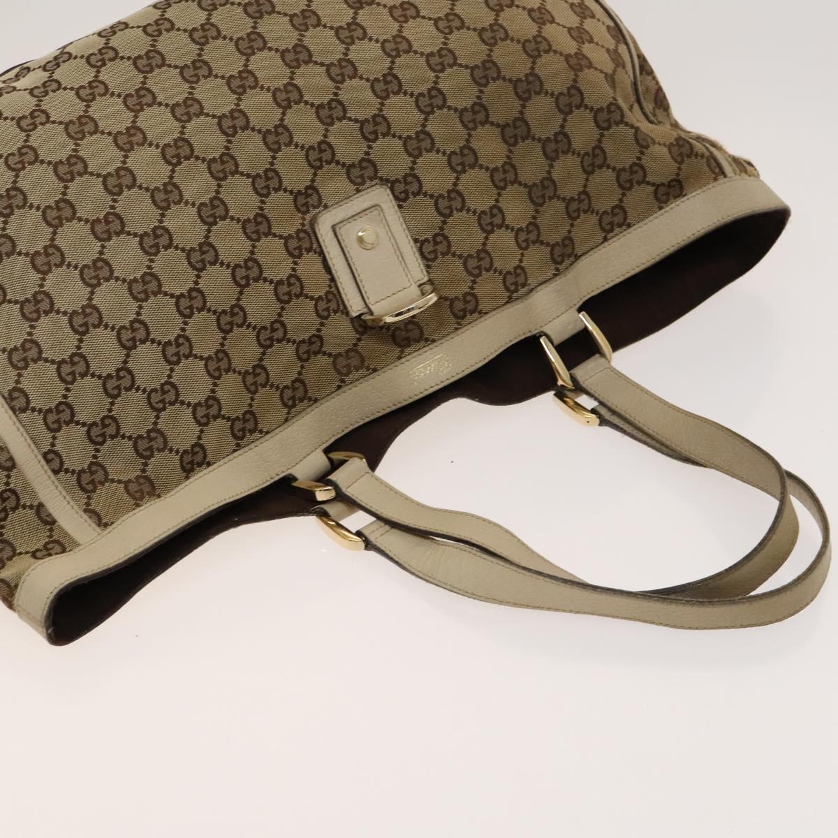 GUCCI GG Canvas Pouch Web Sherry Line Hand Bag 3Set Beige Red Auth fm4632
