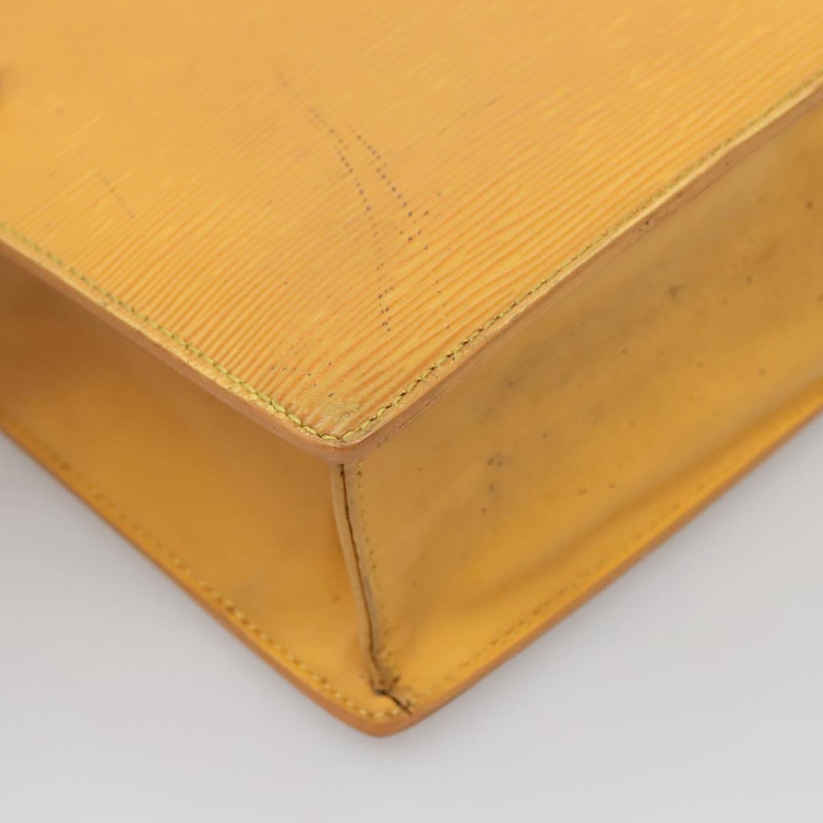 LOUIS VUITTON Epi Sac Plat Hand Bag Yellow M52079 LV Auth fm4639