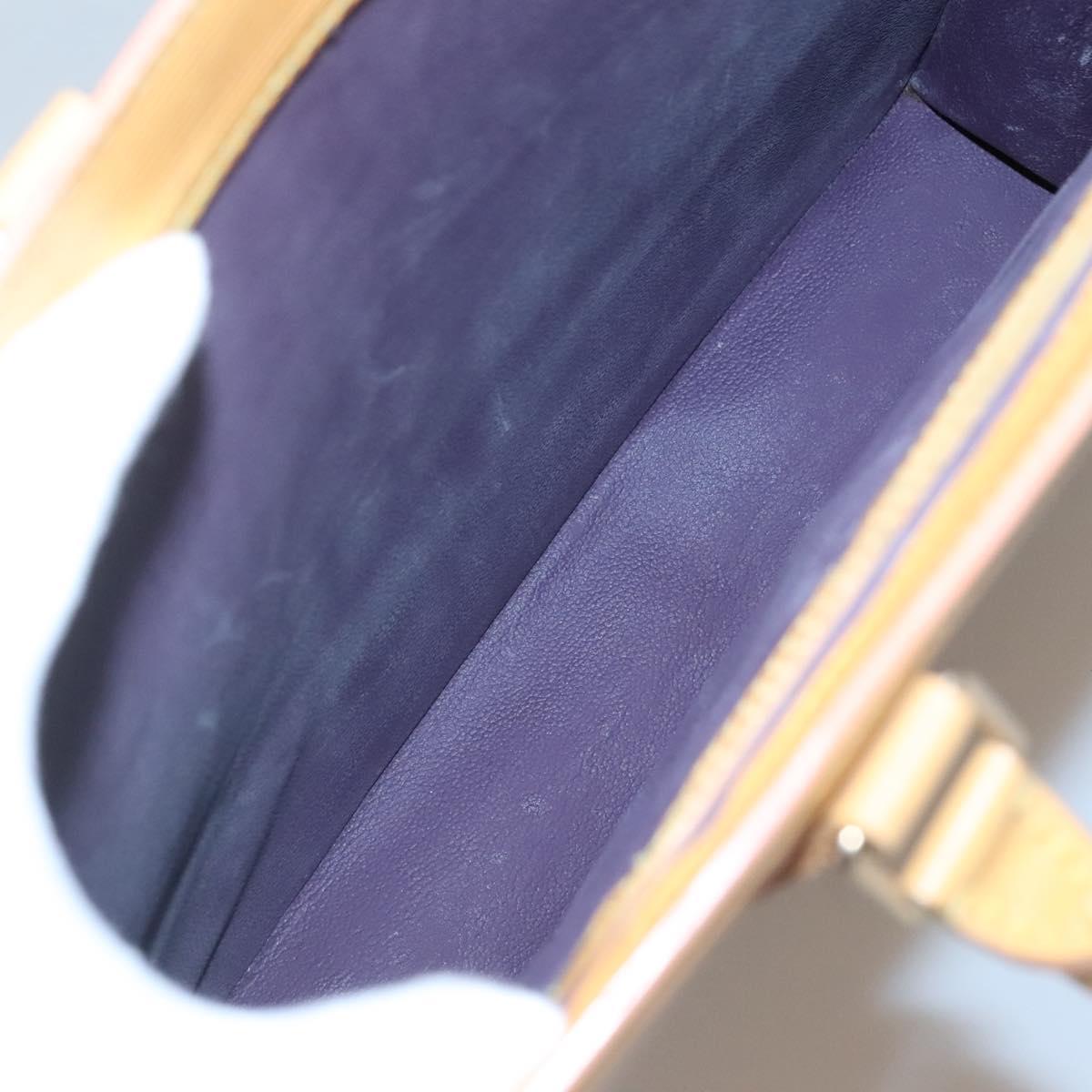 LOUIS VUITTON Epi Sac Plat Hand Bag Yellow M52079 LV Auth fm4639