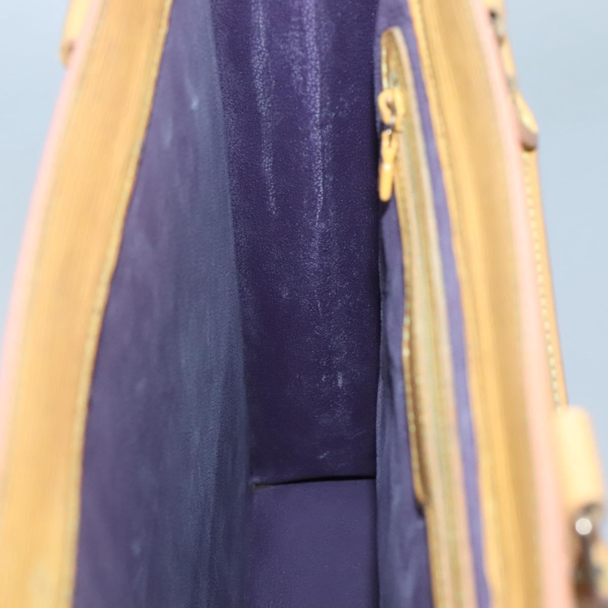 LOUIS VUITTON Epi Sac Plat Hand Bag Yellow M52079 LV Auth fm4639