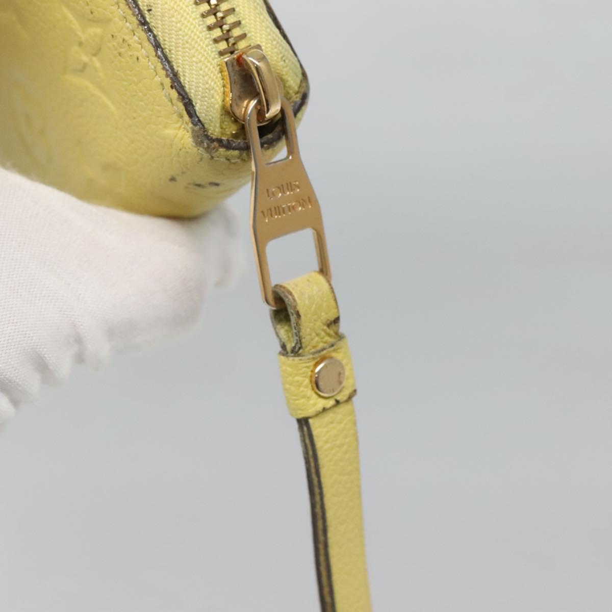 LOUIS VUITTON Monogram Empreinte Zippy Wallet Citrin M60572 LV Auth fm4645