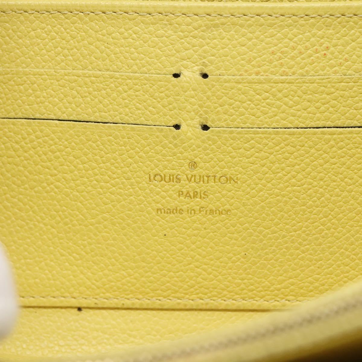 LOUIS VUITTON Monogram Empreinte Zippy Wallet Citrin M60572 LV Auth fm4645