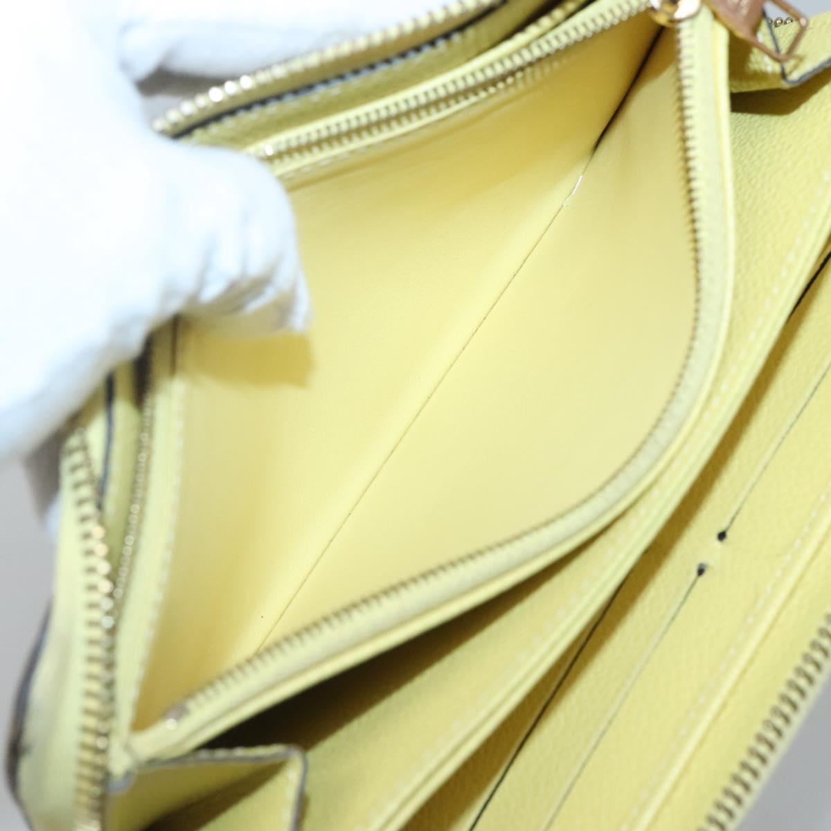 LOUIS VUITTON Monogram Empreinte Zippy Wallet Citrin M60572 LV Auth fm4645