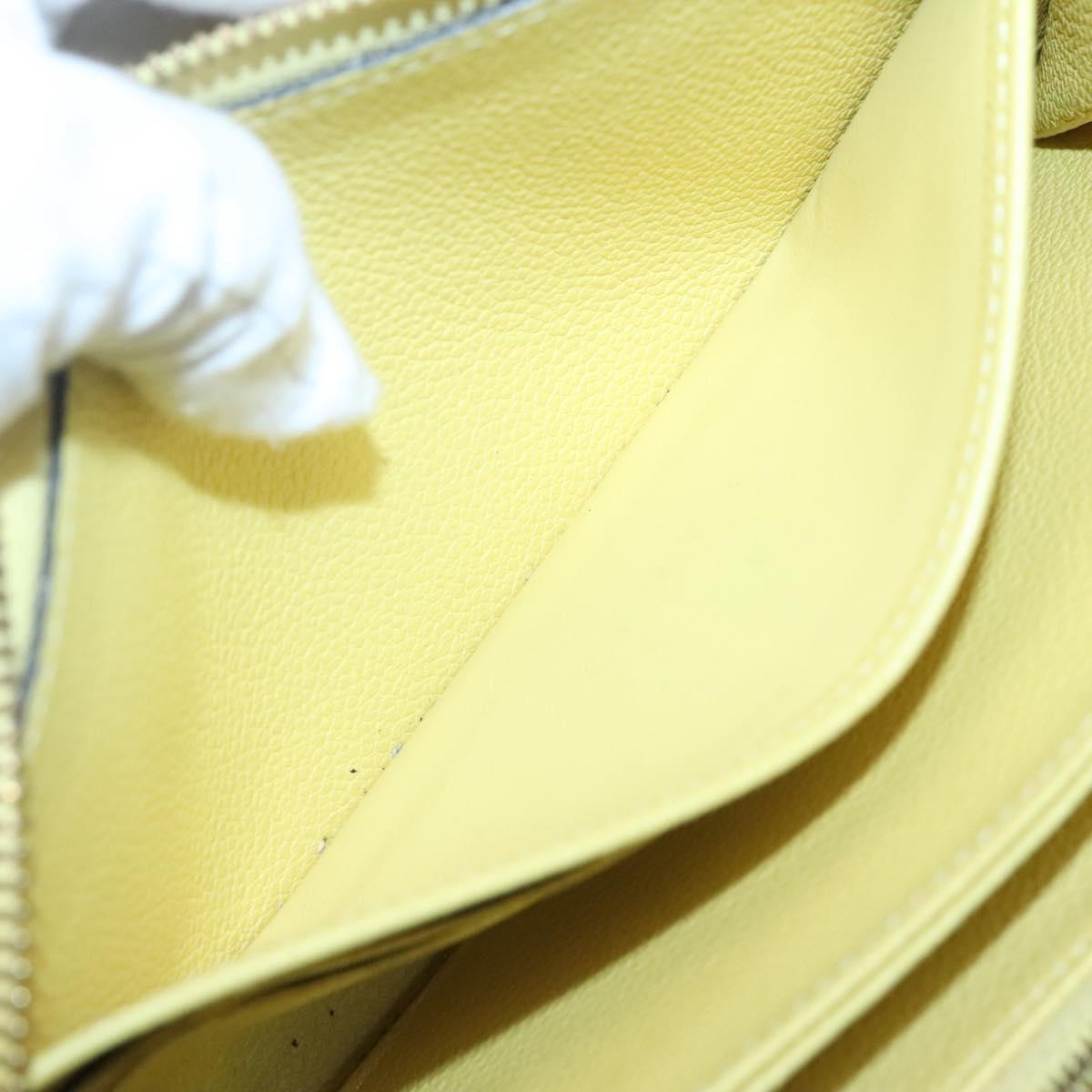 LOUIS VUITTON Monogram Empreinte Zippy Wallet Citrin M60572 LV Auth fm4645