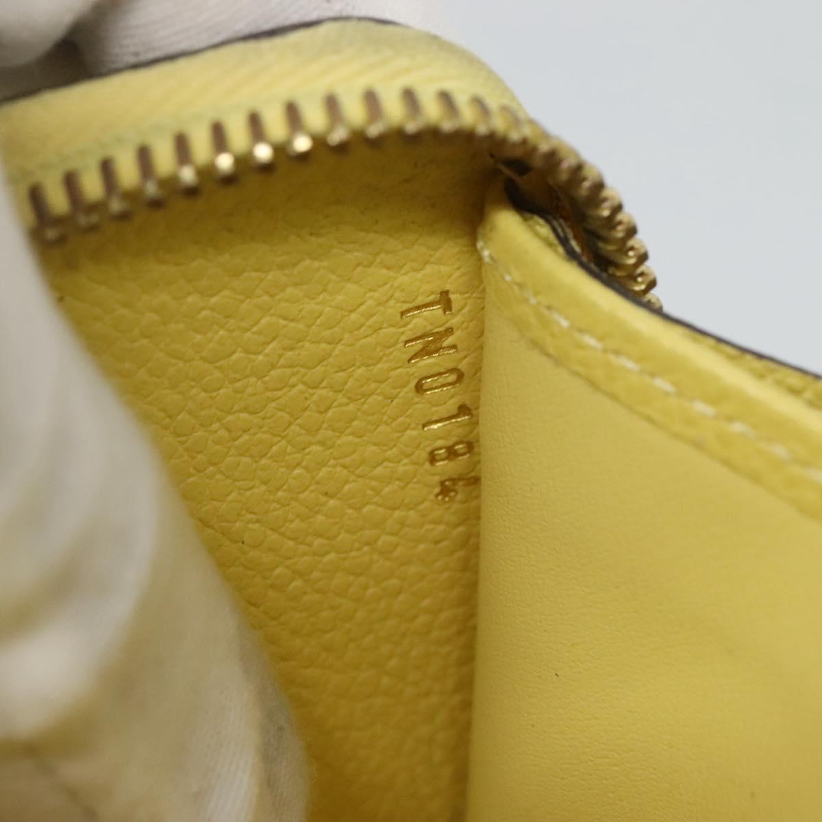 LOUIS VUITTON Monogram Empreinte Zippy Wallet Citrin M60572 LV Auth fm4645