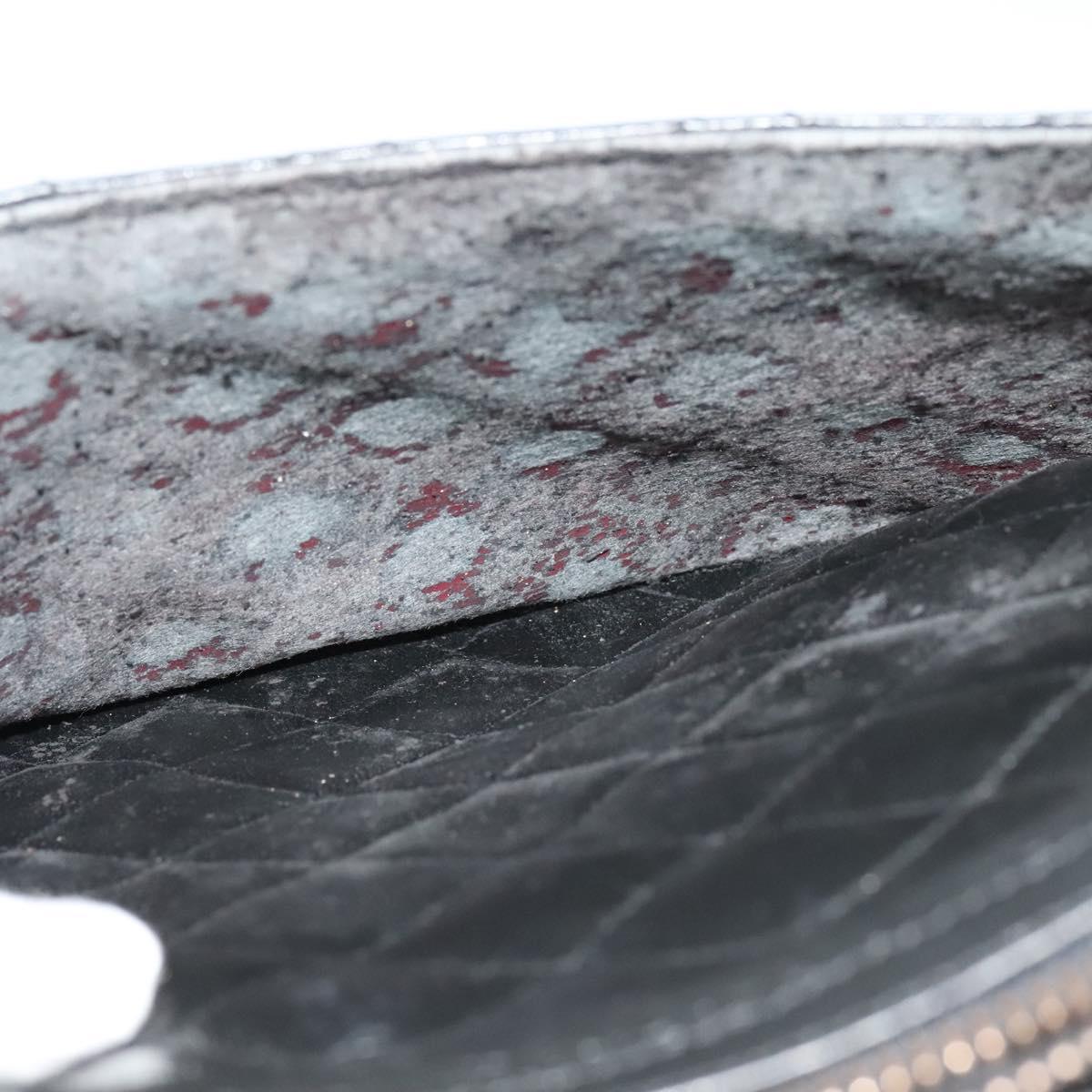 CHANEL Matelasse Chain Shoulder Bag Lamb Skin Black Gold CC Auth fm4668