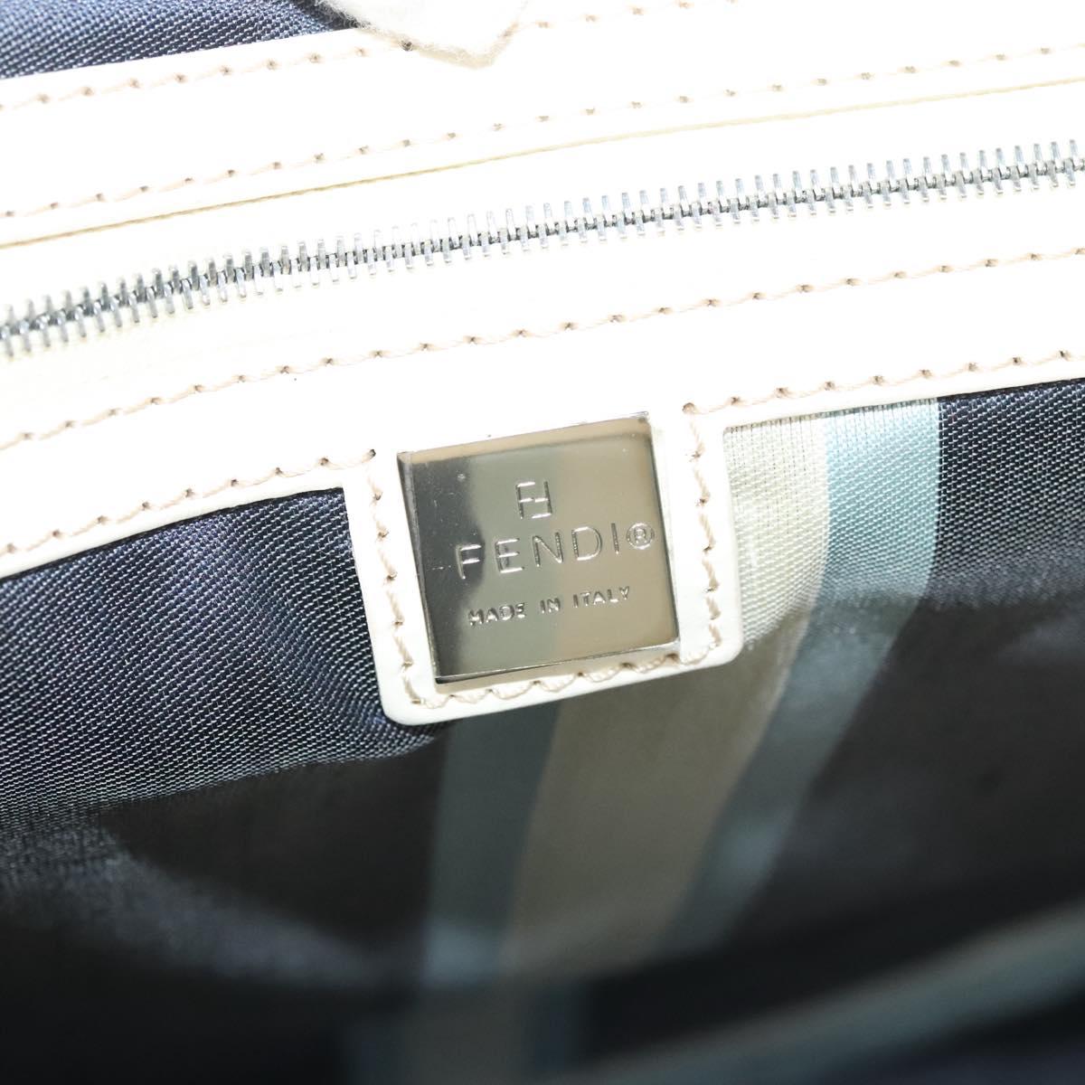 FENDI Tote Bag Canvas Leather Navy Auth fm4675
