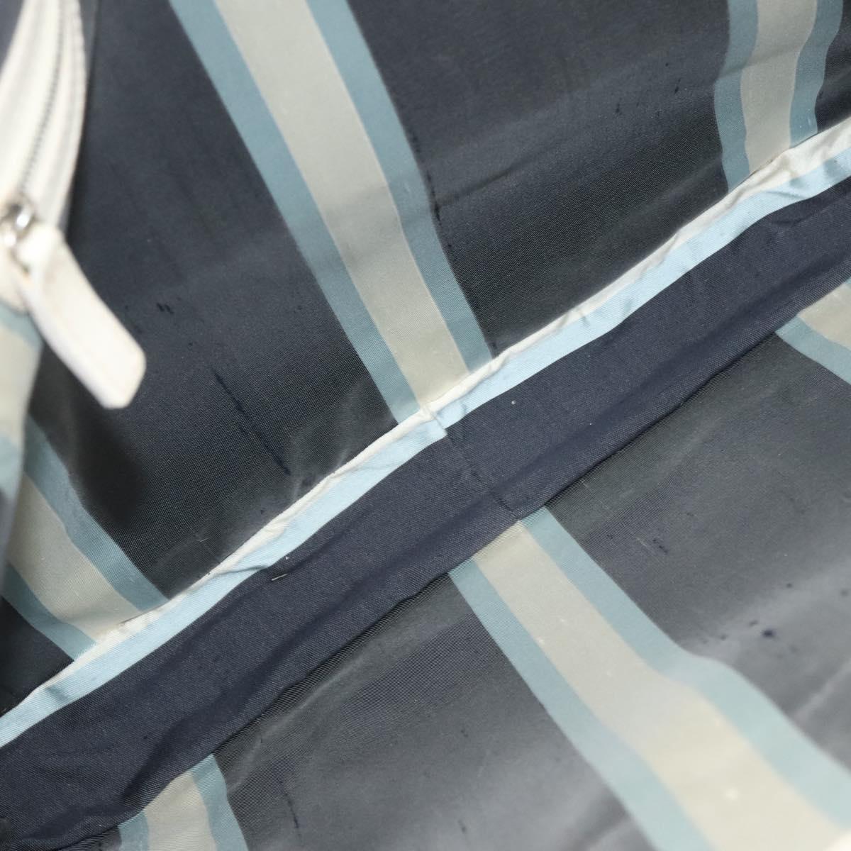 FENDI Tote Bag Canvas Leather Navy Auth fm4675