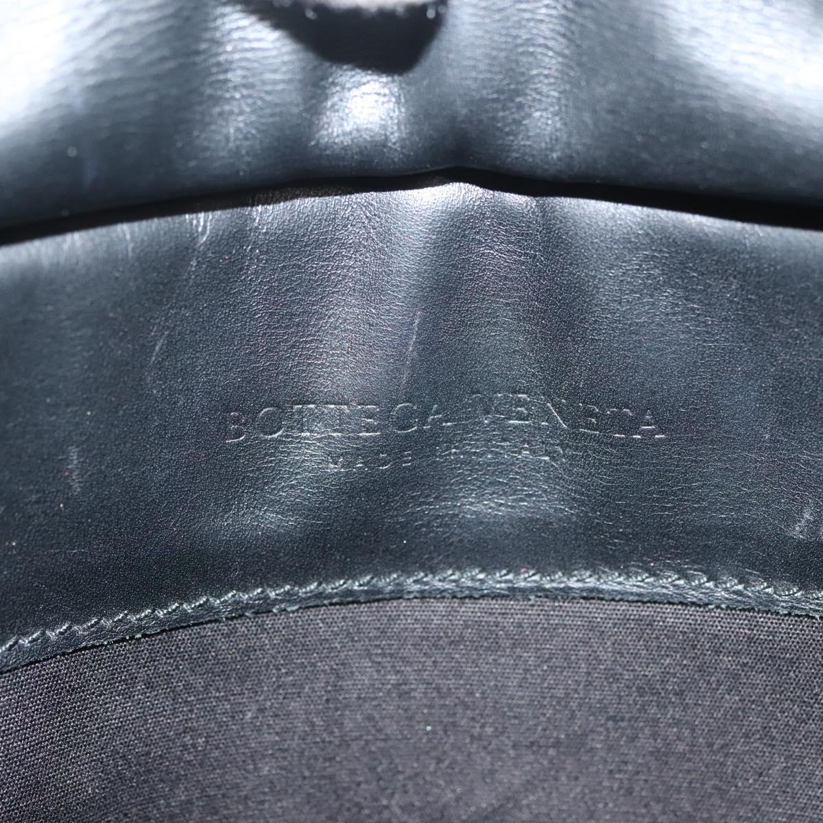 BOTTEGAVENETA INTRECCIATO Waist bag Leather Black 121604 Auth fm4696