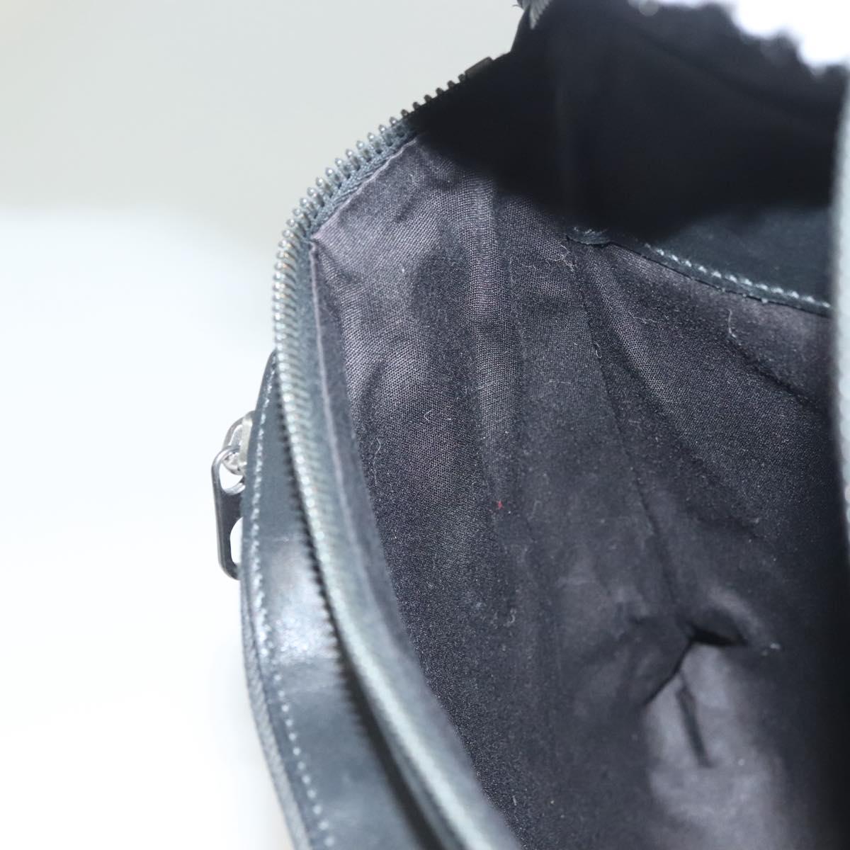 BOTTEGAVENETA INTRECCIATO Waist bag Leather Black 121604 Auth fm4696