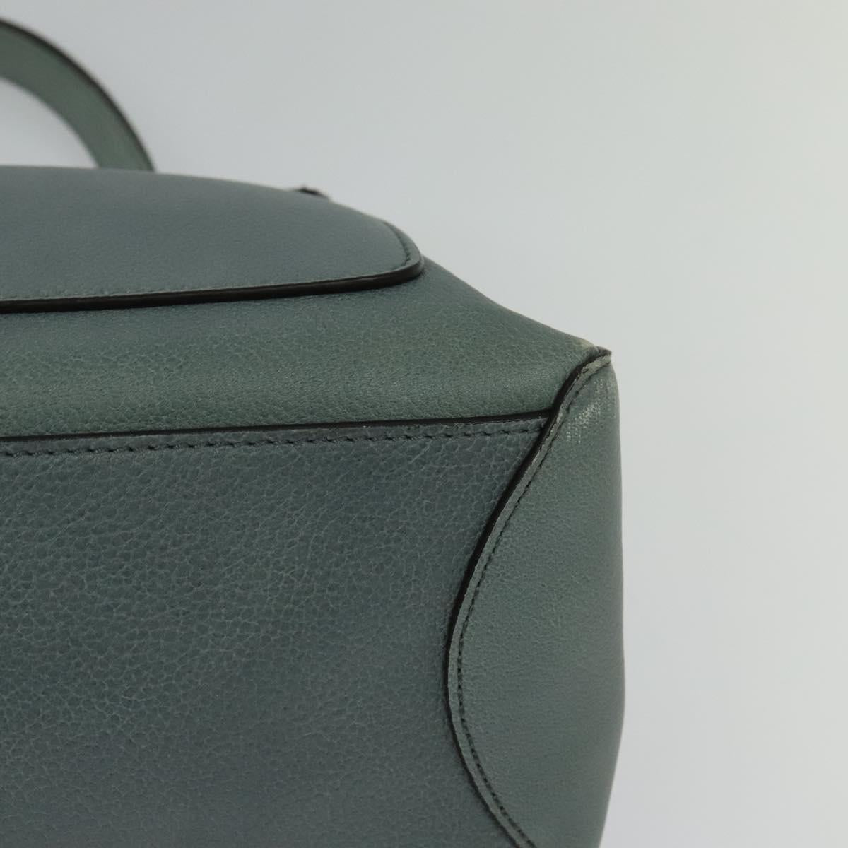 Chloe Fayday Hand Bag Leather 2way Green Gold Auth fm4705