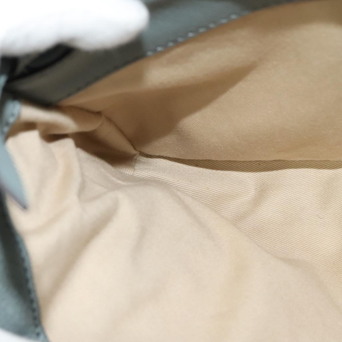 Chloe Fayday Hand Bag Leather 2way Green Gold Auth fm4705