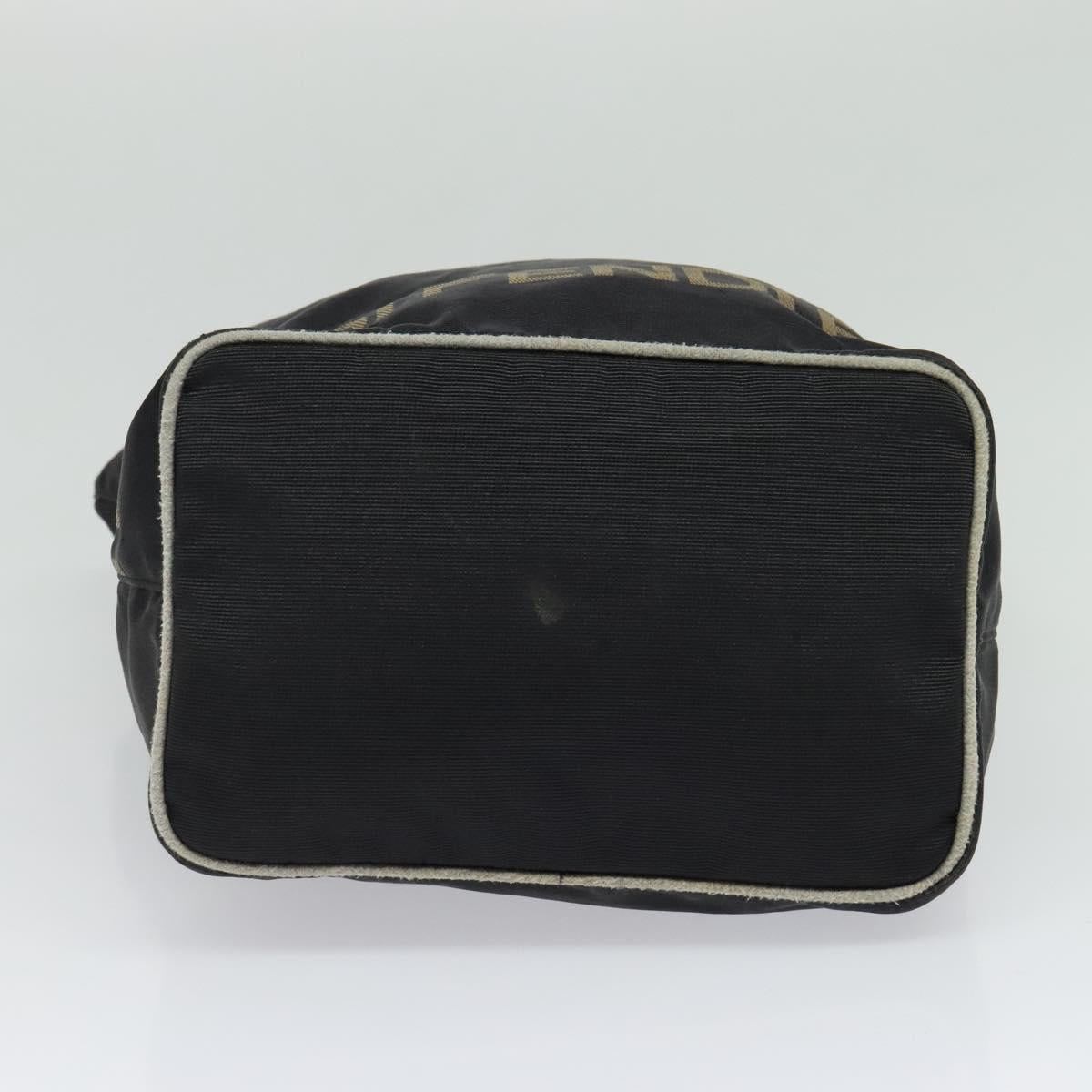 FENDI Hand Bag Nylon Black Auth fm4706