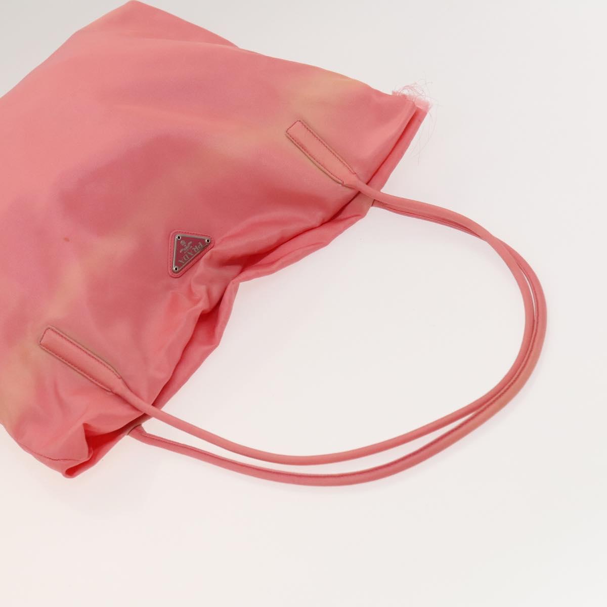 PRADA Hand Bag Nylon Leather 3Set Pink Black Auth fm4723