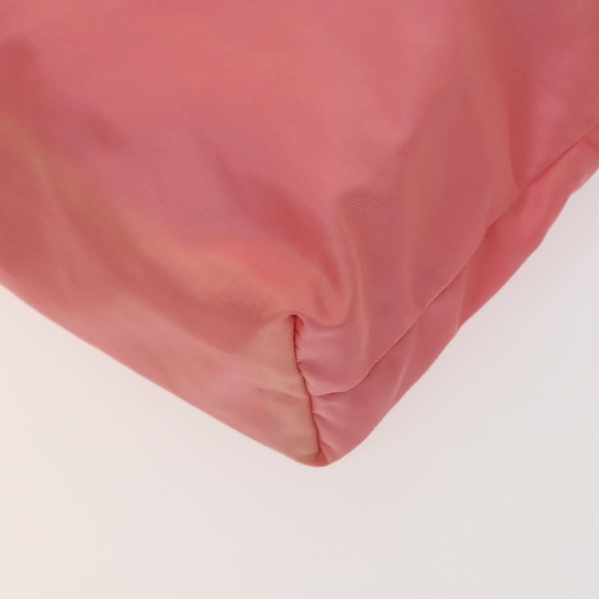 PRADA Hand Bag Nylon Leather 3Set Pink Black Auth fm4723