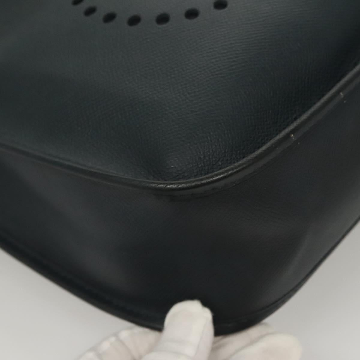 HERMES Evelyn 1 GM Shoulder Bag Courchevel Navy Auth fm4738