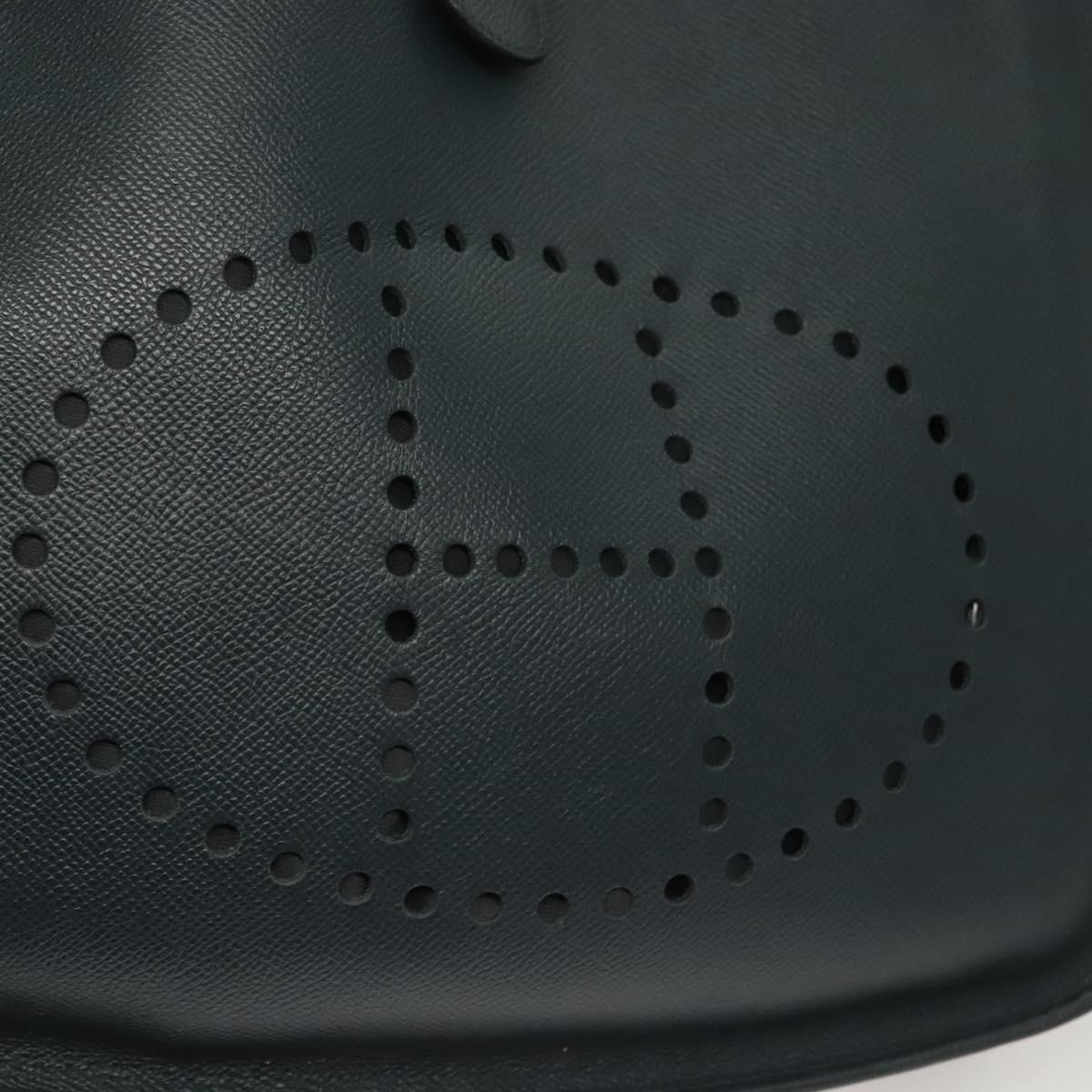 HERMES Evelyn 1 GM Shoulder Bag Courchevel Navy Auth fm4738