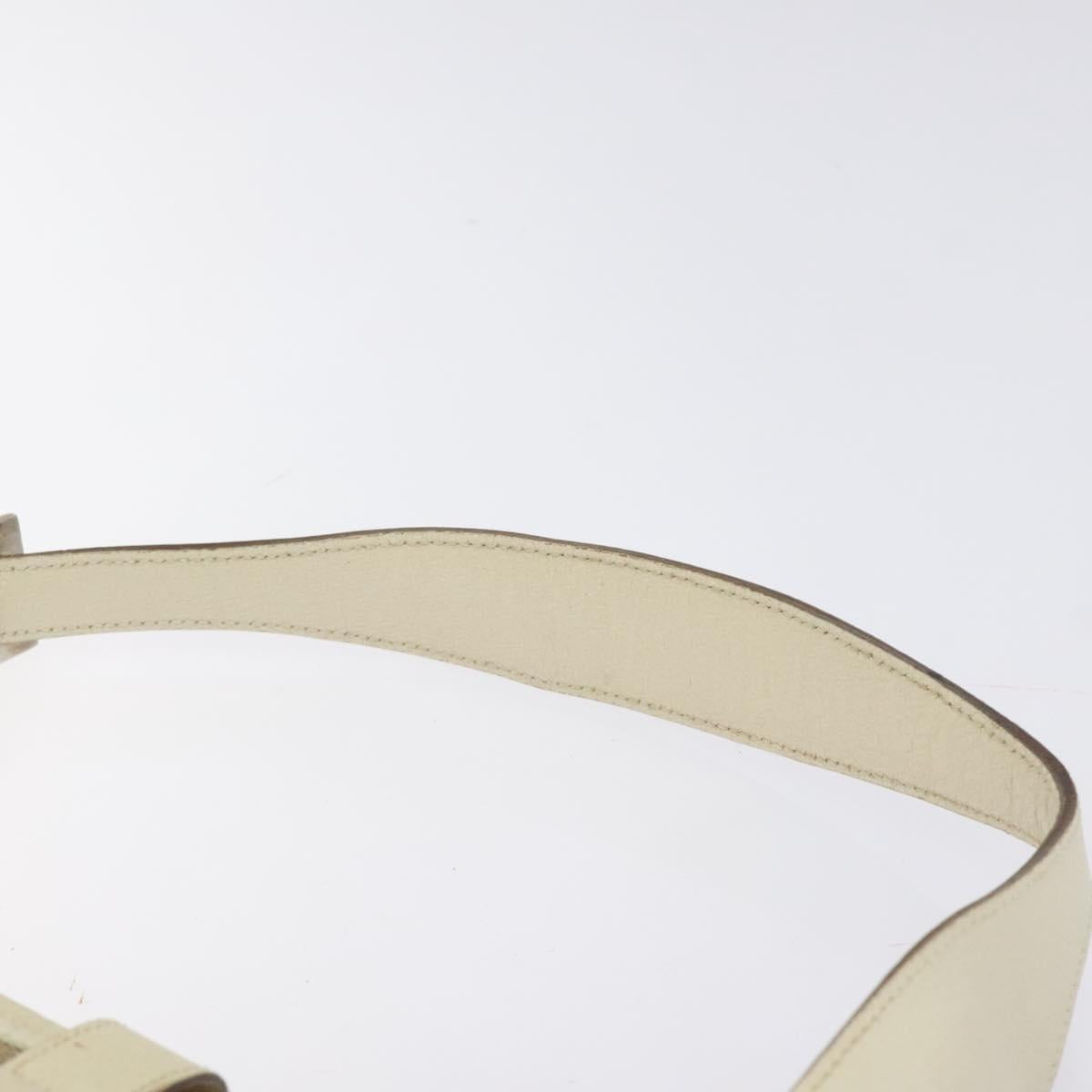 GUCCI Shoulder Bag Leather Beige Silver 001 3306 1705 Auth fm4741