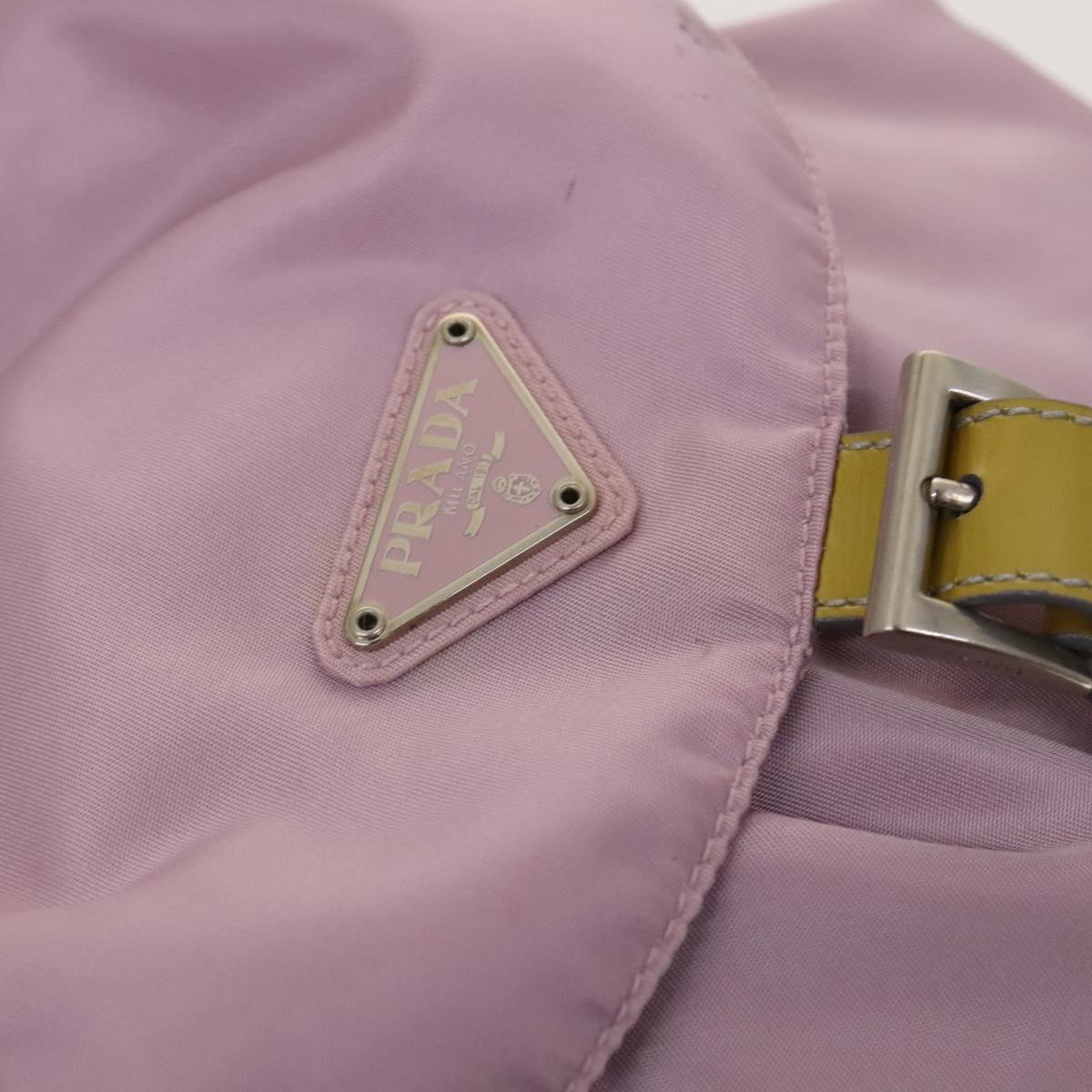 PRADA Backpack Nylon Pink Silver Auth fm4758