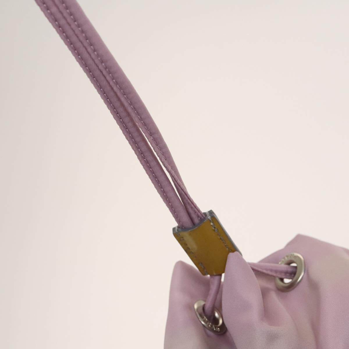 PRADA Backpack Nylon Pink Silver Auth fm4758