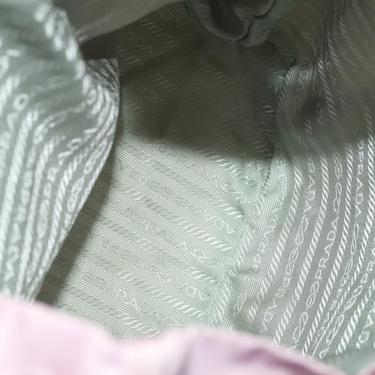 PRADA Backpack Nylon Pink Silver Auth fm4758