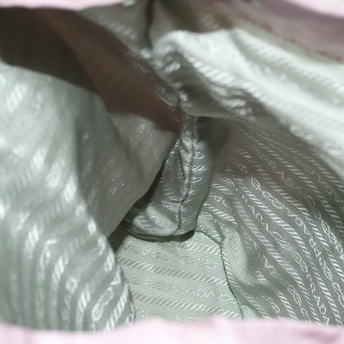 PRADA Backpack Nylon Pink Silver Auth fm4758