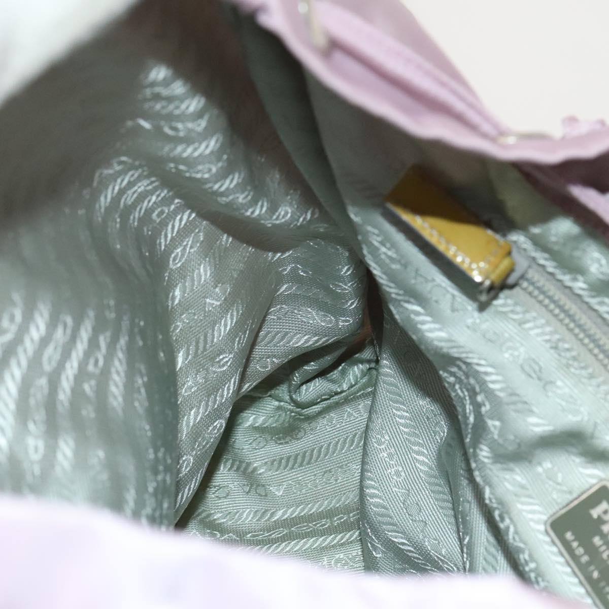 PRADA Backpack Nylon Pink Silver Auth fm4758