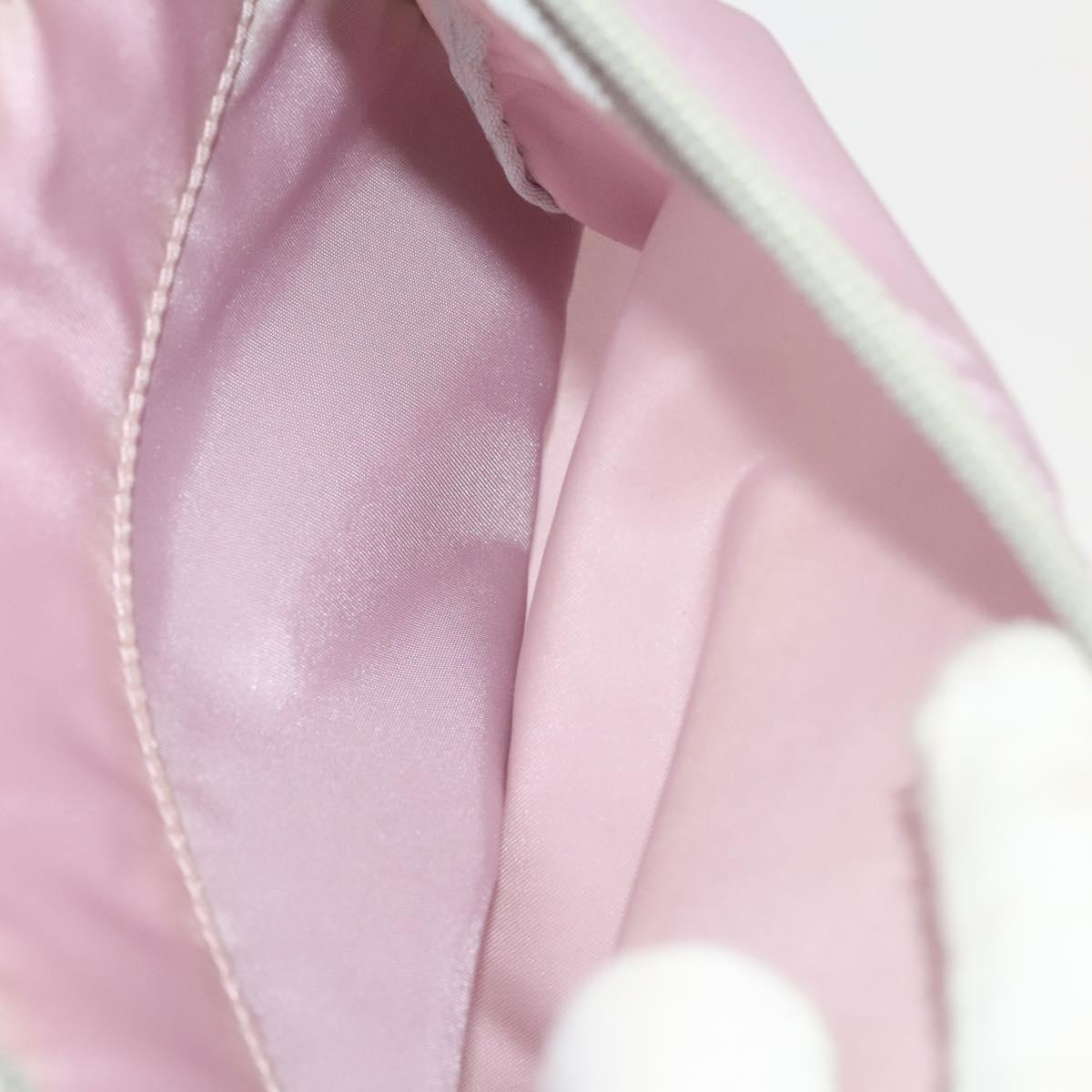 PRADA Backpack Nylon Pink Silver Auth fm4758