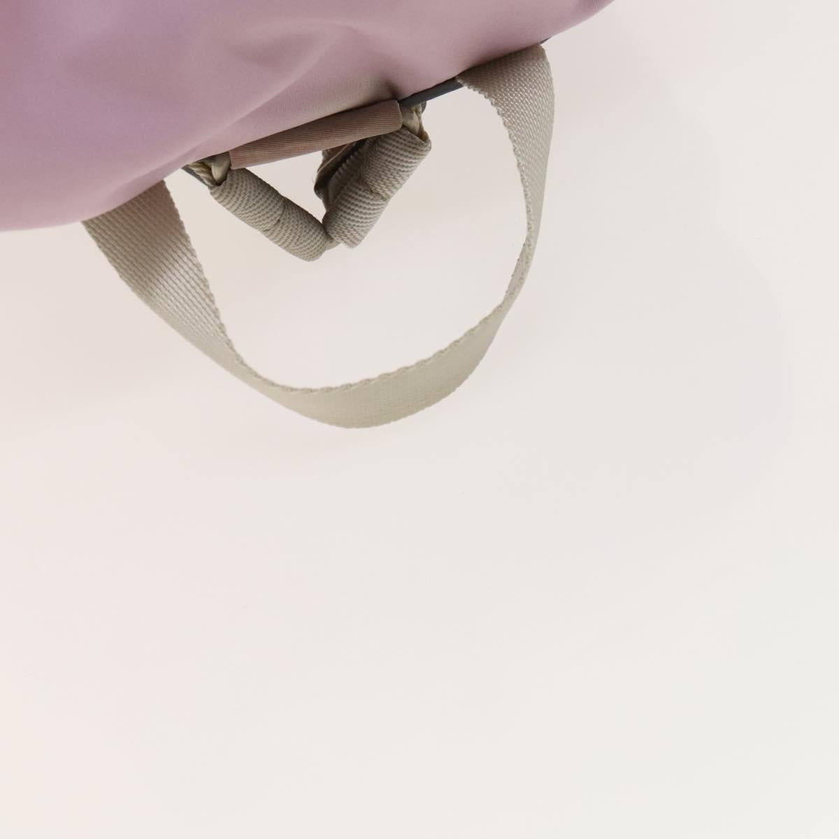 PRADA Backpack Nylon Pink Silver Auth fm4758