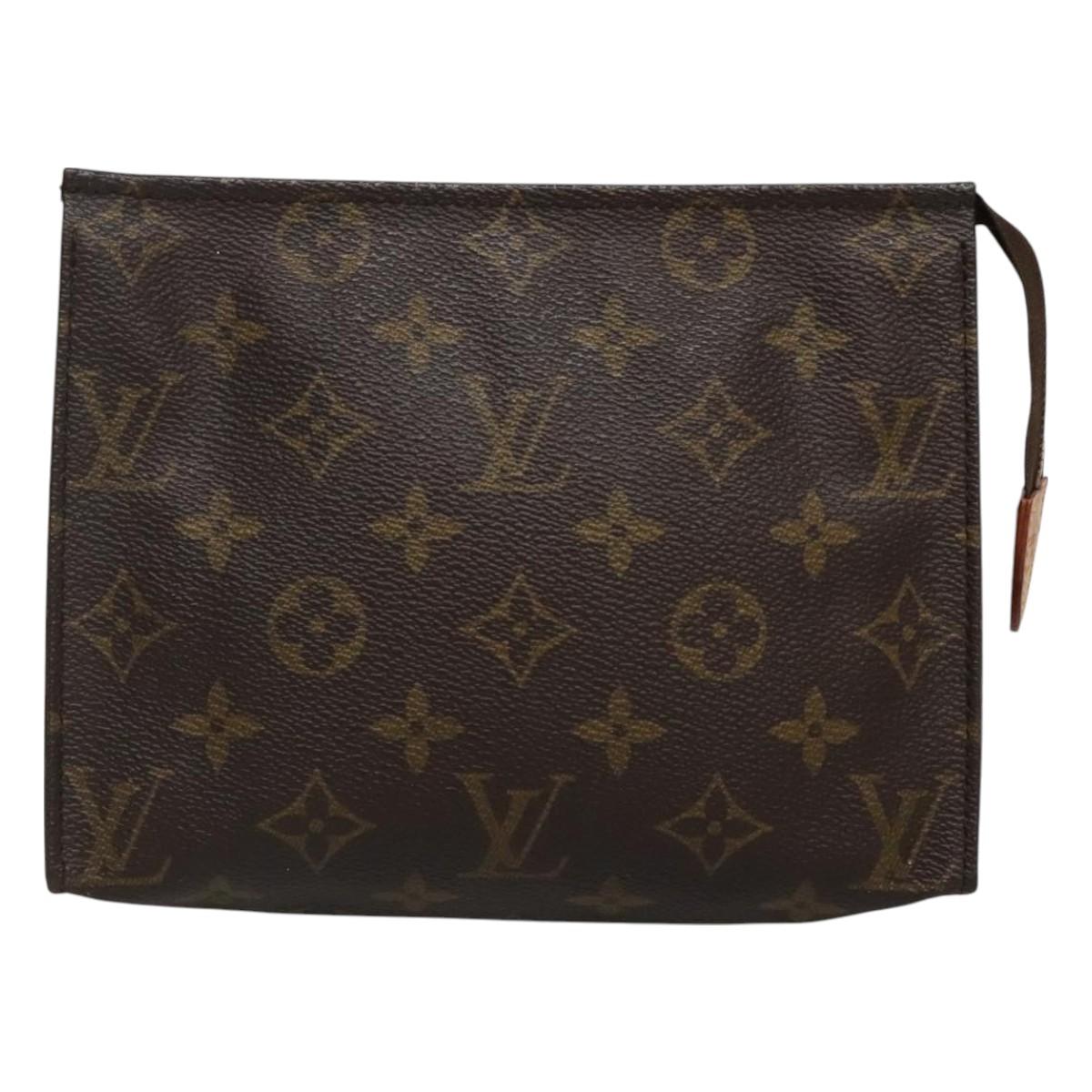 LOUIS VUITTON Monogram Poche Toilette 19 Pouch M47544 LV Auth fm4762